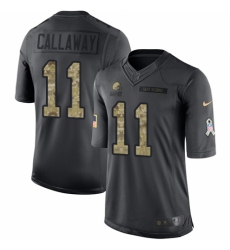 Youth Nike Cleveland Browns #11 Antonio Callaway Limited Black 2016 Salute to Service NFL Jersey