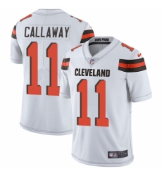 Youth Nike Cleveland Browns #11 Antonio Callaway White Vapor Untouchable Elite Player NFL Jersey