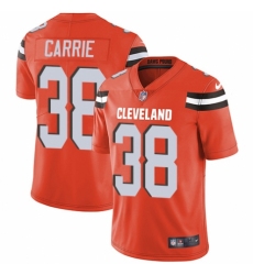Men's Nike Cleveland Browns #38 T. J. Carrie Orange Alternate Vapor Untouchable Limited Player NFL Jersey