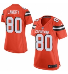 Women's Nike Cleveland Browns #80 Jarvis Landry Game Orange Alternate NFL Jersey