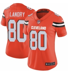 Women's Nike Cleveland Browns #80 Jarvis Landry Orange Alternate Vapor Untouchable Elite Player NFL Jersey