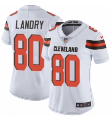 Women's Nike Cleveland Browns #80 Jarvis Landry White Vapor Untouchable Elite Player NFL Jersey
