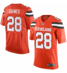 Men's Nike Cleveland Browns #28 E.J. Gaines Elite Orange Alternate NFL Jersey