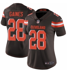 Women's Nike Cleveland Browns #28 E.J. Gaines Brown Team Color Vapor Untouchable Elite Player NFL Jersey