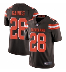 Youth Nike Cleveland Browns #28 E.J. Gaines Brown Team Color Vapor Untouchable Limited Player NFL Jersey