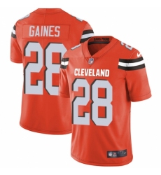 Youth Nike Cleveland Browns #28 E.J. Gaines Orange Alternate Vapor Untouchable Limited Player NFL Jersey