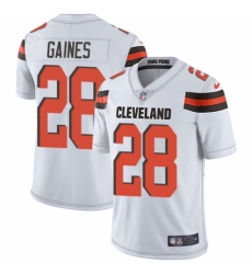 Youth Nike Cleveland Browns #28 E.J. Gaines White Vapor Untouchable Elite Player NFL Jersey