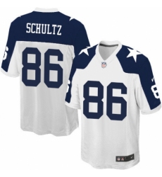 Men's Nike Dallas Cowboys #86 Dalton Schultz Game White Throwback Alternate NFL Jersey