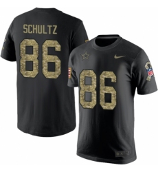 NFL Men's Nike Dallas Cowboys #86 Dalton Schultz Black Camo Salute to Service T-Shirt
