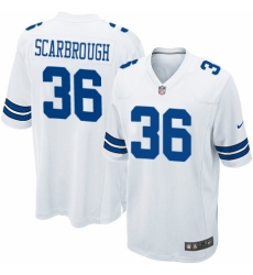 Men's Nike Dallas Cowboys #36 Bo Scarbrough Game White NFL Jersey