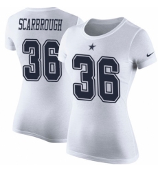 NFL Women's Nike Dallas Cowboys #36 Bo Scarbrough White Rush Pride Name & Number T-Shirt