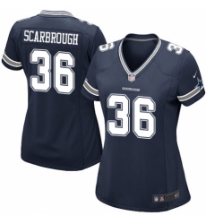 Women's Nike Dallas Cowboys #36 Bo Scarbrough Game Navy Blue Team Color NFL Jersey