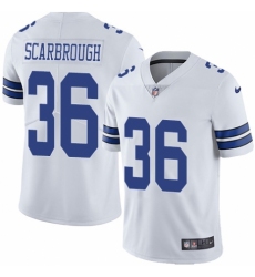 Youth Nike Dallas Cowboys #36 Bo Scarbrough White Vapor Untouchable Limited Player NFL Jersey