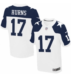 Men's Nike Dallas Cowboys #17 Allen Hurns Elite White Throwback Alternate NFL Jersey