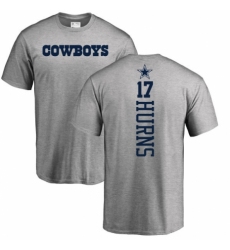 NFL Nike Dallas Cowboys #17 Allen Hurns Ash Backer T-Shirt