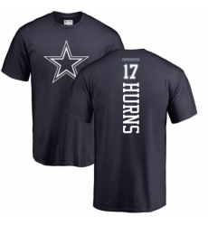 NFL Nike Dallas Cowboys #17 Allen Hurns Navy Blue Backer T-Shirt