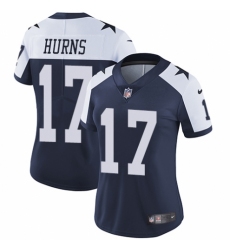 Women's Nike Dallas Cowboys #17 Allen Hurns Navy Blue Throwback Alternate Vapor Untouchable Elite Player NFL Jersey