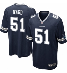 Men's Nike Dallas Cowboys #51 Jihad Ward Game Navy Blue Team Color NFL Jersey