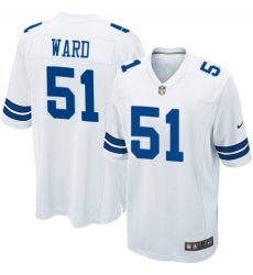 Men's Nike Dallas Cowboys #51 Jihad Ward Game White NFL Jersey
