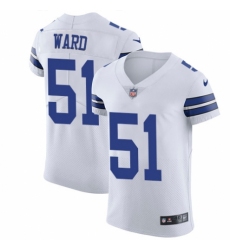 Men's Nike Dallas Cowboys #51 Jihad Ward White Vapor Untouchable Elite Player NFL Jersey
