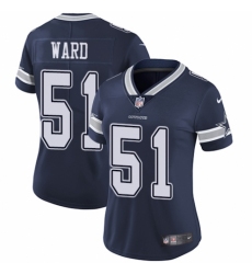 Women's Nike Dallas Cowboys #51 Jihad Ward Navy Blue Team Color Vapor Untouchable Limited Player NFL Jersey