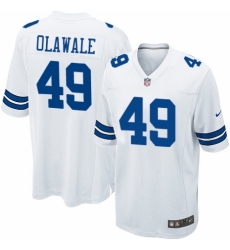 Men's Nike Dallas Cowboys #49 Jamize Olawale Game White NFL Jersey