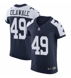 Men's Nike Dallas Cowboys #49 Jamize Olawale Navy Blue Alternate Vapor Untouchable Elite Player NFL Jersey