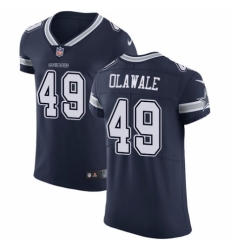 Men's Nike Dallas Cowboys #49 Jamize Olawale Navy Blue Team Color Vapor Untouchable Elite Player NFL Jersey