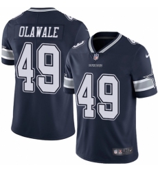 Men's Nike Dallas Cowboys #49 Jamize Olawale Navy Blue Team Color Vapor Untouchable Limited Player NFL Jersey