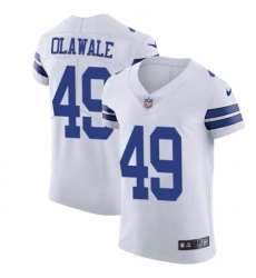 Men's Nike Dallas Cowboys #49 Jamize Olawale White Vapor Untouchable Elite Player NFL Jersey