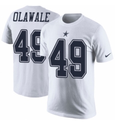 NFL Men's Nike Dallas Cowboys #49 Jamize Olawale White Rush Pride Name & Number T-Shirt