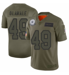 Youth Dallas Cowboys #49 Jamize Olawale Limited Camo 2019 Salute to Service Football Jersey