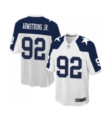 Men's Dallas Cowboys #92 Dorance Armstrong Jr. Game White Throwback Alternate Football Jersey