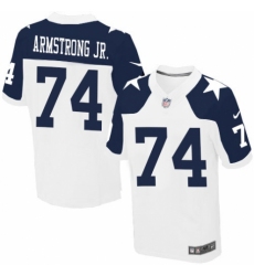 Men's Nike Dallas Cowboys #74 Dorance Armstrong Jr. Elite White Throwback Alternate NFL Jersey