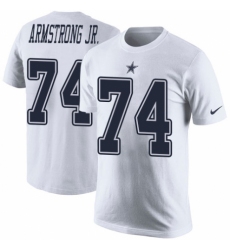 NFL Men's Nike Dallas Cowboys #74 Dorance Armstrong Jr. White Rush Pride Name & Number T-Shirt