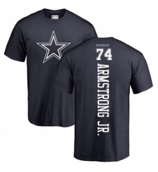 NFL Nike Dallas Cowboys #74 Dorance Armstrong Jr. Navy Blue Backer T-Shirt