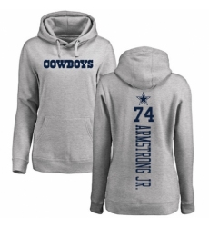 NFL Women's Nike Dallas Cowboys #74 Dorance Armstrong Jr. Ash Backer Pullover Hoodie