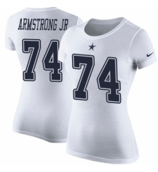 NFL Women's Nike Dallas Cowboys #74 Dorance Armstrong Jr. White Rush Pride Name & Number T-Shirt