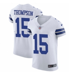 Men's Nike Dallas Cowboys #15 Deonte Thompson White Vapor Untouchable Elite Player NFL Jersey