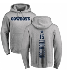 NFL Nike Dallas Cowboys #15 Deonte Thompson Ash Backer Pullover Hoodie