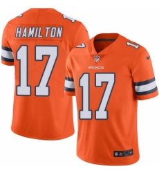 Men's Nike Denver Broncos #17 DaeSean Hamilton Elite Orange Rush Vapor Untouchable NFL Jersey