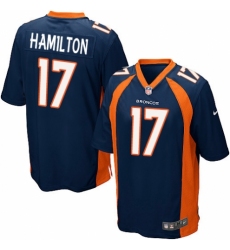 Men's Nike Denver Broncos #17 DaeSean Hamilton Game Navy Blue Alternate NFL Jersey