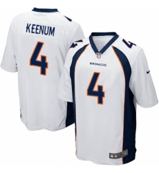 Men's Nike Denver Broncos #4 Case Keenum Game White NFL Jersey