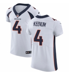 Men's Nike Denver Broncos #4 Case Keenum White Vapor Untouchable Elite Player NFL Jersey