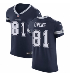 Men's Nike Dallas Cowboys #81 Terrell Owens Navy Blue Team Color Vapor Untouchable Elite Player NFL Jersey