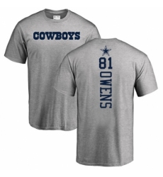 NFL Nike Dallas Cowboys #81 Terrell Owens Ash Backer T-Shirt