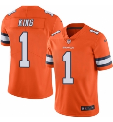 Men's Nike Denver Broncos #1 Marquette King Elite Orange Rush Vapor Untouchable NFL Jersey