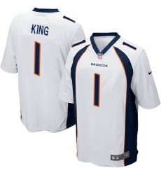 Men's Nike Denver Broncos #1 Marquette King Game White NFL Jersey