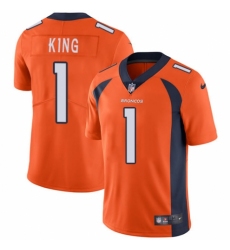Men's Nike Denver Broncos #1 Marquette King Orange Team Color Vapor Untouchable Limited Player NFL Jersey