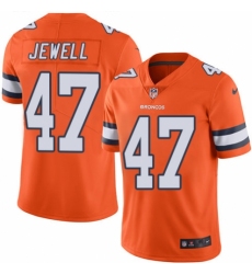Men's Nike Denver Broncos #47 Josey Jewell Elite Orange Rush Vapor Untouchable NFL Jersey